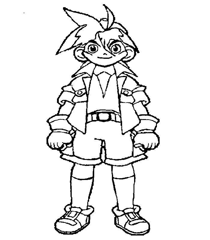 coloriage beyblade tyson